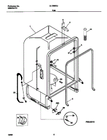 04 - Tub parts for Frigidaire Dishwasher GLDB656JS0 from AppliancePartsPros.com