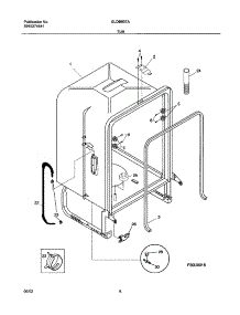 07 - Tub parts for Frigidaire Dishwasher GLDB957AS1 from AppliancePartsPros.com