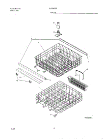 13 - Racks parts for Frigidaire Dishwasher GLDB656JB1 from AppliancePartsPros.com
