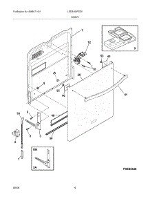 05 - Door parts for Frigidaire Dishwasher LEDB400FEE0 from AppliancePartsPros.com