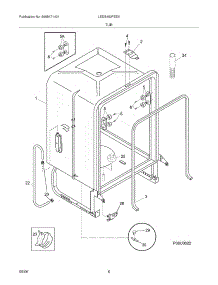 07 - Tub parts for Frigidaire Dishwasher LEDB400FEE0 from AppliancePartsPros.com