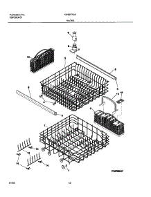 13 - Racks parts for Frigidaire Dishwasher GSB5712BC1 from AppliancePartsPros.com