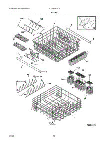 13 - Racks parts for Frigidaire Dishwasher PLD2850RDC3 from AppliancePartsPros.com