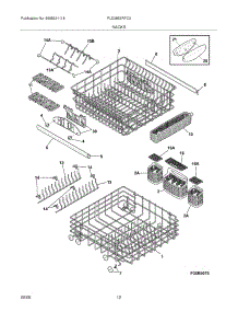 13 - Racks parts for Frigidaire Dishwasher PLD2855RFC3 from AppliancePartsPros.com