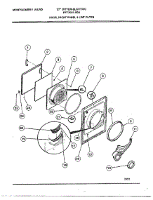 Door / Front Panel And Lint Filter parts for Frigidaire Dryer 7001-80A from AppliancePartsPros.com