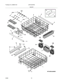 13 - Racks parts for Frigidaire Dishwasher LGHD2433KM0 from AppliancePartsPros.com