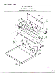 Eletric Dryer / Console-Controls-Top Panel parts for Frigidaire Dryer 7308A from AppliancePartsPros.com