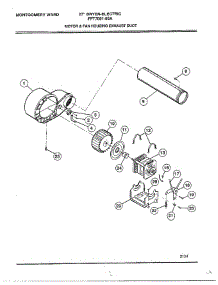Motor And Fan Housing Exhaust Duct parts for Frigidaire Dryer 7001-80A from AppliancePartsPros.com