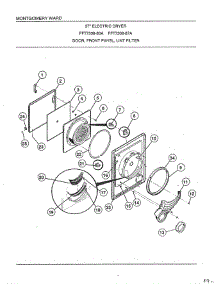 Door-Front Panel-Lint Filter parts for Frigidaire Dryer 7308A from AppliancePartsPros.com