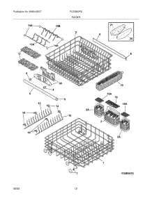 13 - Racks parts for Frigidaire Dishwasher PLD2850REB1 from AppliancePartsPros.com