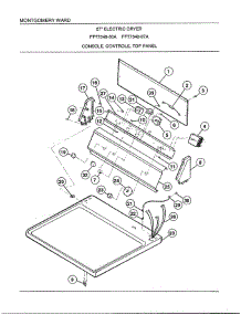 Console, Controls, Top Panel parts for Frigidaire Dryer 7348A from AppliancePartsPros.com