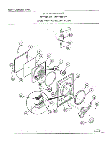 Door, Front Panel, Lint Filter parts for Frigidaire Dryer 7348A from AppliancePartsPros.com