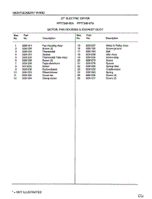 Motor, Fan Housing And Exhaust Duct Page 2 parts for Frigidaire Dryer 7348A from AppliancePartsPros.com