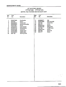Motor / Fan Housing And Exhaust Duct Page 2 parts for Frigidaire Dryer 7007-87E from AppliancePartsPros.com