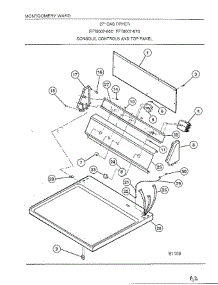 Console / Controls / Top Panel parts for Frigidaire Dryer 8007-80D from AppliancePartsPros.com