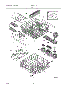 13 - Racks parts for Frigidaire Dishwasher PLD2885RFC0 from AppliancePartsPros.com