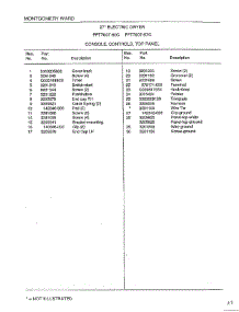 Console, Controls, Top Panel Page 2 parts for Frigidaire Dryer 7007-87C from AppliancePartsPros.com