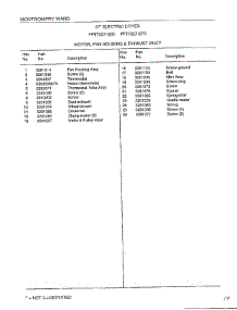 Motor, Fan Housing And Exhaust Duct Page 2 parts for Frigidaire Dryer 7007-87C from AppliancePartsPros.com