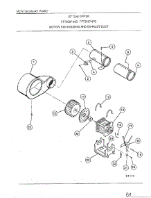 Motor / Fan Housing / Exhaust Duct parts for Frigidaire Dryer 8007-80C from AppliancePartsPros.com
