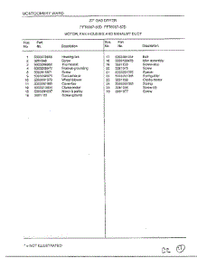 Motor / Fan Housing / Exhaust Duct Page 2 parts for Frigidaire Dryer 8007-80D from AppliancePartsPros.com