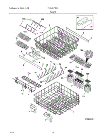 13 - Racks parts for Frigidaire Dishwasher PLD3461RDC0 from AppliancePartsPros.com