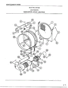 Main Motor, Drum And Blower parts for Frigidaire Dryer 7506-87A from AppliancePartsPros.com