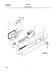 03 - Control Panel parts for Frigidaire Dishwasher FDBC56BAB1 from AppliancePartsPros.com