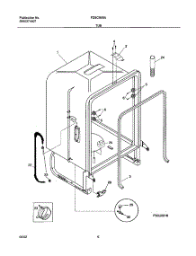 07 - Tub parts for Frigidaire Dishwasher FDBC56BAB1 from AppliancePartsPros.com