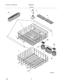 13 - Racks parts for Frigidaire Dishwasher FDBB945DC1 from AppliancePartsPros.com