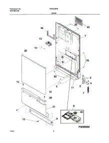 05 - Door parts for Frigidaire Dishwasher FDR252RBS1 from AppliancePartsPros.com