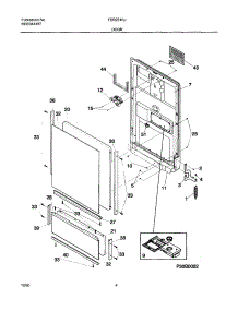 05 - Door parts for Frigidaire Dishwasher FDR251RJR0 from AppliancePartsPros.com