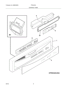 03 - Control Panel parts for Frigidaire Dishwasher FFBD2403LB0A from AppliancePartsPros.com