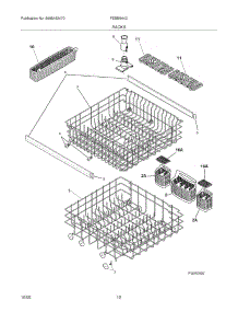 13 - Racks parts for Frigidaire Dishwasher FDBB944CS1 from AppliancePartsPros.com