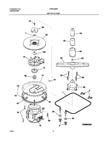 09 - Motor & Pump parts for Frigidaire Dishwasher FDR252RBS1 from AppliancePartsPros.com
