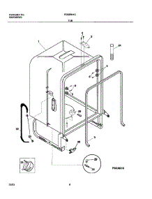 07 - Tub parts for Frigidaire Dishwasher FDBB944CS0 from AppliancePartsPros.com