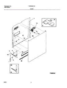 05 - Door parts for Frigidaire Dishwasher FDBS956CC0 from AppliancePartsPros.com
