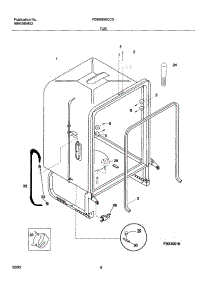 07 - Tub parts for Frigidaire Dishwasher FDBS956CC0 from AppliancePartsPros.com