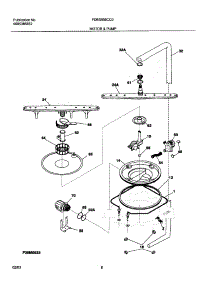 09 - Motor & Pump parts for Frigidaire Dishwasher FDBS956CC0 from AppliancePartsPros.com