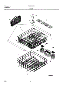 13 - Racks parts for Frigidaire Dishwasher FDBS956CC0 from AppliancePartsPros.com