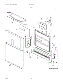 05 - Door parts for Frigidaire Dishwasher FGHD2491LB0 from AppliancePartsPros.com
