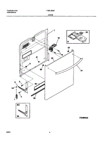 05 - Door parts for Frigidaire Dishwasher FDBL960BB1 from AppliancePartsPros.com