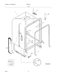 07 - Tub parts for Frigidaire Dishwasher FFBD2407LW0A from AppliancePartsPros.com