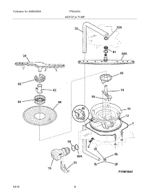 09 - Motor & Pump parts for Frigidaire Dishwasher FFBD2403LB0A from AppliancePartsPros.com