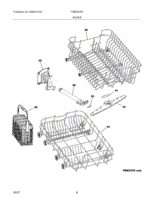 09 - Racks parts for Frigidaire Dishwasher FMB330RGS0 from AppliancePartsPros.com