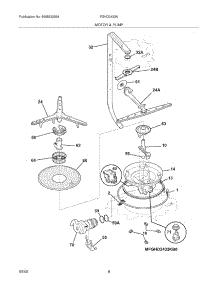 09 - Motor & Pump parts for Frigidaire Dishwasher FGHD2433KW1 from AppliancePartsPros.com