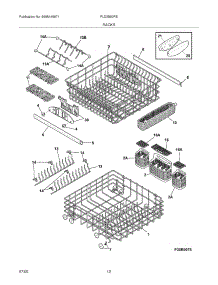 13 - Racks parts for Frigidaire Dishwasher PLD2850RES0 from AppliancePartsPros.com