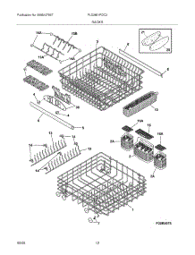 13 - Racks parts for Frigidaire Dishwasher PLD2851RDC2 from AppliancePartsPros.com