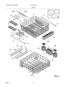 13 - Racks parts for Frigidaire Dishwasher PLD4375RFC3 from AppliancePartsPros.com