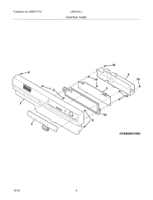 03 - Control Panel parts for Frigidaire Dishwasher LGBD2431LF0A from AppliancePartsPros.com