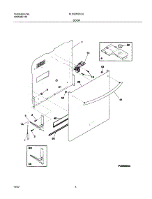05 - Door parts for Frigidaire Dishwasher PLDB999CC0 from AppliancePartsPros.com